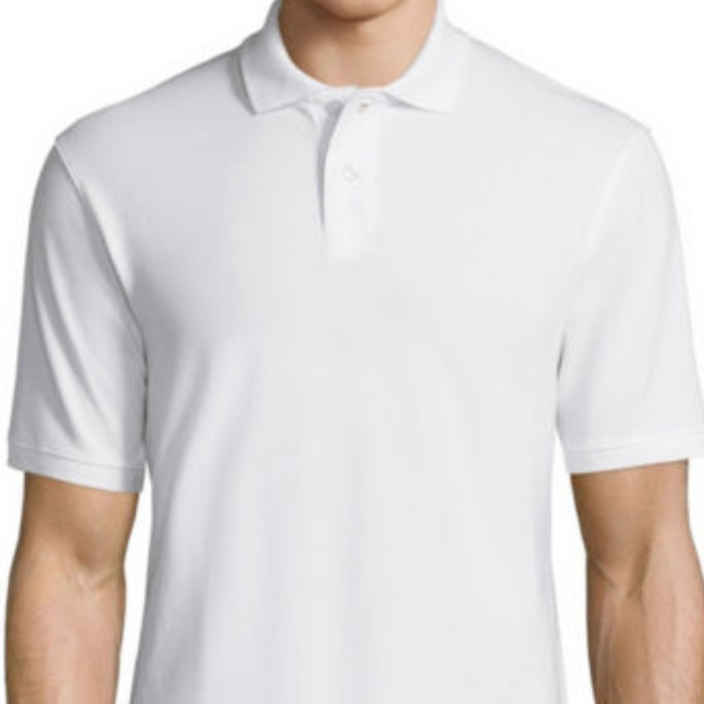 Boys Large Arizona Jean Co. White Flex Polo NWT